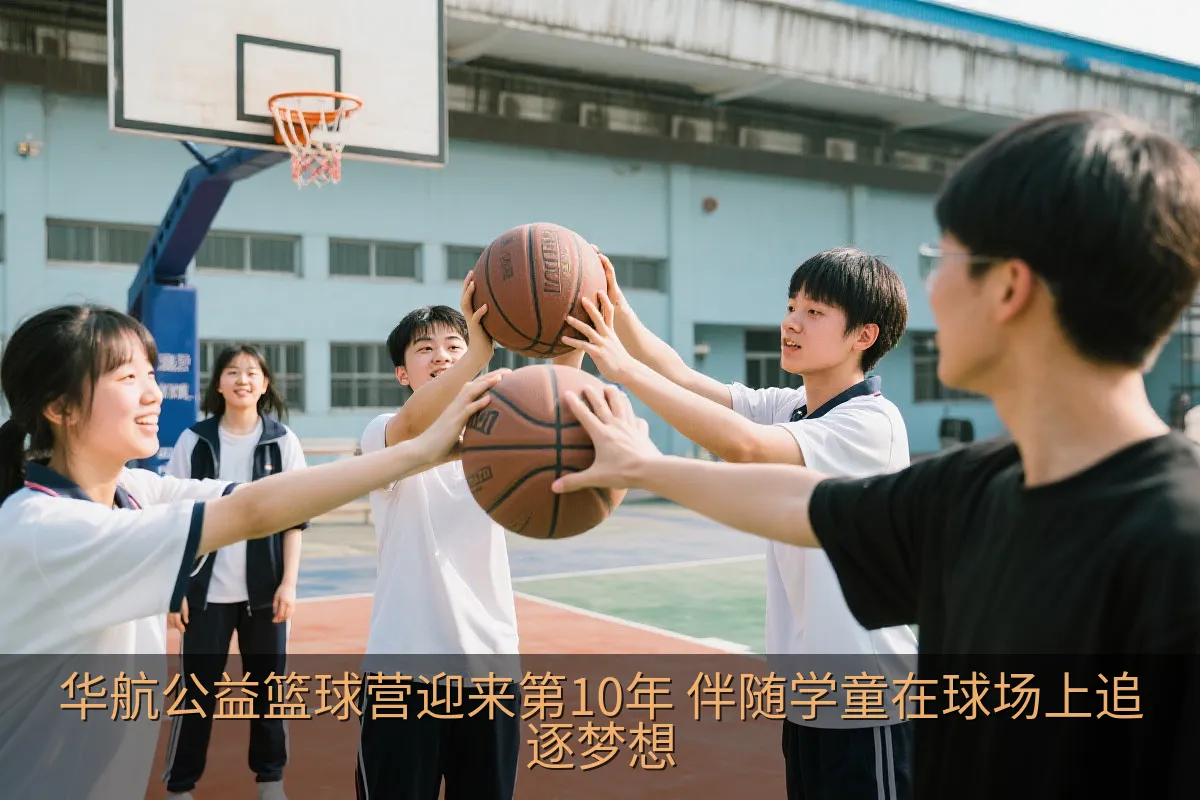 学生在篮球场上参加团队竞赛,展现合作与运动活力